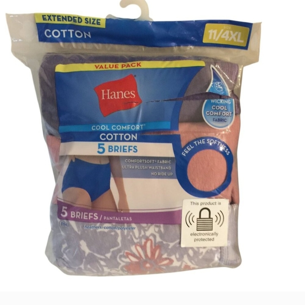 Hanes Cool Comfort Cotton Briefs - Blue and Pink